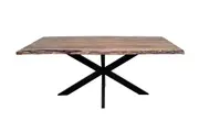 VI Elba Solid Timber Top with Metal Base Dining Table