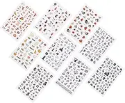 Healeved 1set Nail Art Stickers Halloween Nail Stick Foil Sticker Manicure Decal Transfer Paper 9sheets