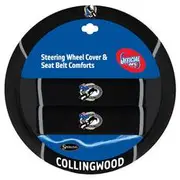 AFL Steering Wheel Cover & Seat Belt Buddies - Collingwood - ACAFLCOLACC