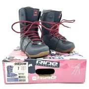 Ride Orion Gray Lace-Up Snowboard Boots Women's Size 7