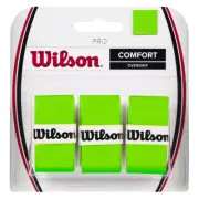 Wilson Pro Squash Tennis Racquet Overgrips 3 Pack - Blade Green