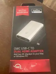 OWC - DisplayLink USB Type-C To Dual HDMI 4K Displays /Mac Or PC.