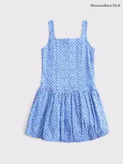 Abercrombie & Fitch Blue Drop Waist Bubble Hem Mini Dress (H45873) | $97