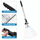 Metal Leaf Rake Lawn Rake Rake Leaves Metal Rake Shrub Rake Gardening Tools