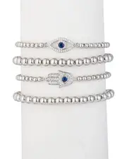 Eye Candy LA The Luxe Collection Titanium CZ Heena Stretch Bracelets