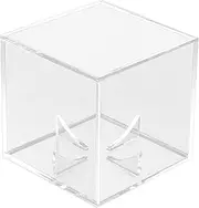 yuksok Baseball Display Case Tennis Ball Holder, 8cm Acrylic Cube Holder Golf Ball Display Box for Billiard Balls Jewelry Collection
