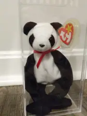 Retired - Ty Beanie Babies - Fortune Panda Bear - Tag Error