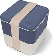 Monbento Square v1 Lunch Box, Natural Blue