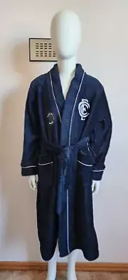 Carlton Blues AFL Boys Navy Blue Embroidered Fleece Dressing Gown Size 14/16 New