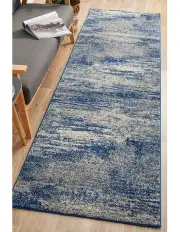 [Rug Culture] Mirage Casandra Dunescape Modern Runner Rug in Blue Grey