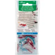 Clover Mini Wonder Clips-Red & Blue 20/Pkg - 3 Pack