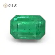 1.77ct Octagonal/Emerald Cut Green Emerald GIA Certified Zambia
