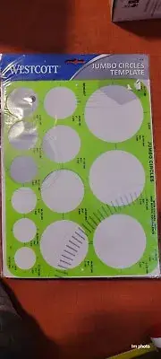 Westcott Large & Small Circles Template T-826 New In Package School Office