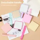 Cute Mirror Comb Extracted Handheld Candy Color Square Hair Massage Tool