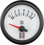 Stack ST3251 White 52mm M10 Male 0-7 Bar Electric Oil Pressure Gauge