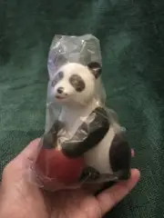 Panda Bear, Felt, Vintage NIB, With Red Ball, 5.5” x 4”