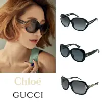 在飛比找momo購物網優惠-【Chloe’ 蔻依】GUCCI 精品膠框太陽眼鏡組合(多款