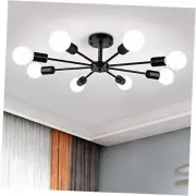 23.62'' Semi Flush Mount Ceiling Light, 8-Lights Modern 8 light - Black