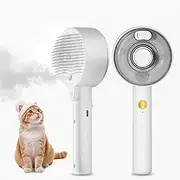 JORAGO Cat Brush with Steam Spray - 3in1 Pet Hair Remover for Indoor Cats Shedding, Cat Comb Water Brushes for Long or Short Haired Cleaning & Removal, Kitten Rabbit Massage Grooming Tool Loose Fur