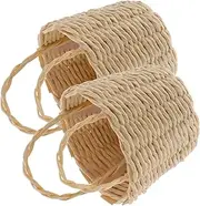 Zerodeko 2Pcs Mini Woven Basket Tiny Flower Baskets for Decoration for Mini Picnic Present Baskets Storage Design Lightweight and