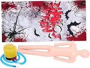 BESPORTBLE 1 Set Corpse Decoration Props Dead Victim Prop House Props Halloween Hanging Corpse Bloody Body Bag Haunted House Accessories Halloween Toys Party Layout Corpse Prop PVC，abs，