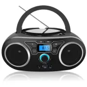 Portable CD Player Boombox, with Bluetooth FM Radio USB MP3 Playback,CD-R/CD-...