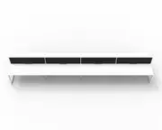RAPIDLINE DELUXE LOOP LEG WORKSTATION With Screen 8 Person Double Sided W1200 x D750 x H730mm (per user) White Top White Frame