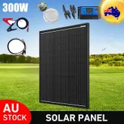 12V 300W Solar Panel Complete Kit Mono Home Caravan Camping Charging Battery AU