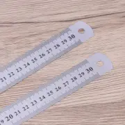 10 Pcs Metal Ruler Office Steel with Scale Rulers School Stainless