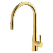 Abey 304 Gooseneck Kitchen Mixer with Dual Spray Pull Out EUREKA GOLD