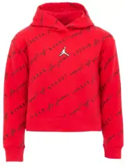 Jordan Essentials Printed Pullover Kids Red Girls Hoodie 45C161-R78