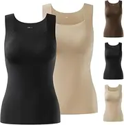 [Generic] Shamfreshen U-Neck Shapewear Built-in Bra Tank, Womens Shapewear Tank Tops,with Built in Bra Tummy Shaper