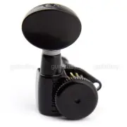 NEW Hipshot Grip-Lock Open-Gear TUNERS w/ Large Oval Buttons D10 Set 3x3 - BLACK