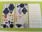 Circo Blast Off Space Rockets Wall Stickers Decals Decor Boys Blue Multi New