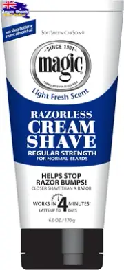 Softsheen-Carson Magic Razorless Cream Shave Regular Strength for Beard 6oz