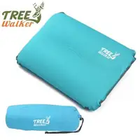 在飛比找森森購物網優惠-TreeWalker 3D立體自動充氣枕-藍綠色