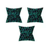 3Pcs Home Teal Blue Series Geometric Printing Throw Pillow Cover For Decoration Cushions & Decorative Pillows
