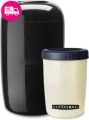 Easiyo Black Yogurt Maker, 1kg Jar, Temp Strip, Reusable Unpowered Yogurt Maker