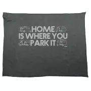 Caravan Home Is Where You Park It - Funny Novelty Sports Microfiber Towel Gift