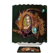 Steampunk Anglerfish Submarine Violet Eyed Girl Shower Curtain