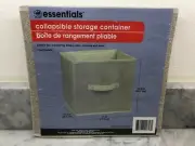 NEW Convenience Pieces Foldable Storage Cubes With Handle Beige-10.5-11-10.5in