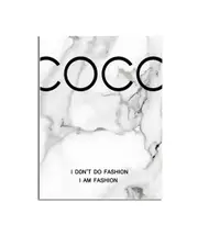 [Namly Design] Poster – COCO / I DON’T DO FASHION / White Marble