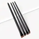 4pcs Long Rod Eye Makeup Brush Set Thickened Tube Cosmetic Brushes Brow Contour
