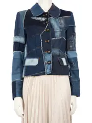 Blue Denim Patch Work Jacket