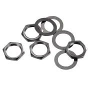4 Set Guitar Nut and Washers 3/8" Guitar Input Output Jack Socket Nut Grey