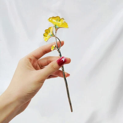 Chinese Style Ginkgo Leaf Hairpin Hair Decoration Women Elegant Hairpin