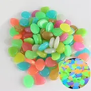 500Pcs Glow in The Dark Rocks, Luminous Pebbles Glow Stones for Outdoor Decor,Luminous Stones Glow Gravel Rocks Decorative Stones for Fish Aquarium Garden Walkway (Color : Mixed)