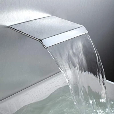 Waterfall Bath Spout Wall Mount Tub Filler Brass Waterfall Bathtub Spout Adap...