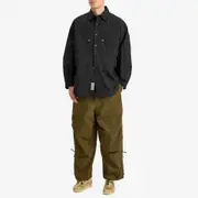 Poliquant In-Outside Pockets Oversized CPO Shirt Jacket