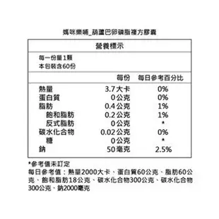 Motherlove 媽咪樂哺葫蘆巴膠囊(複方)60顆/瓶【買3送1】【佳兒園婦幼館】